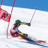 Julia Scheib heads into the second run as the leader. © APA/EXPA/JOHANN GRODER / EXPA/JOHANN GRODER