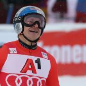 Marco Odermatt had to grin at the finish. © APA / EXPA/JOHANN GRODER