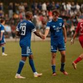 Michael Seaton (left) and his strike partner Luca Polli (right). © FC Obermais
