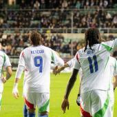 Moise Kean (right) scored for Italy. © APA/afp / RAIGO PAJULA
