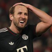 FCB striker Harry Kane scored late, but it wasn't enough for the win. © ANSA / Filip Singer