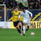 FCS-Stürmer Raphael Odogwu hat in Modena  einen schwierigen Stand. © FC Südtirol