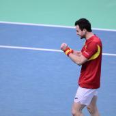 Marcel Granollers et Pedro Martinez Portero ont remporté le match décisif en double. © APA/afp / TIZIANA FABI
