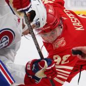 Marco Kasper et les Islanders ont connu peu de chance lors de leur dernier match en LNH. © APA / GREGORY SHAMUS