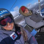 Ski star and her boyfriend. © Instagram