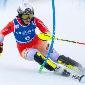 Wendy Holdener is back in action in the Levi slalom. © ANSA / ANDREA SOLERO