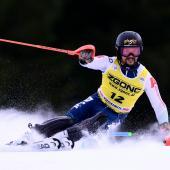 Albert Popov is competing for World Cup points in Alta Badia. © APA/afp / STEFANO RELLANDINI