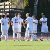 Großer Jubel bei den Spielern des SSV Bruneck. © Laner