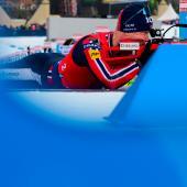 Johannes Dale-Skjevdal kämpft um den Sieg. © APA/afp / OLIVIER CHASSIGNOLE