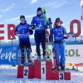 Jonas Feichter (center) secured victory in the U21 category. © FISI South Tyrol
