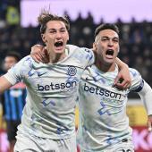 Lautaro Martinez (right) scored the decisive goal. © APA/afp / ISABELLA BONOTTO
