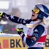 Lindsey Vonn fuhr zu Sieg. © ANSA / CLAUDIO THOMA