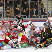Mikael Frycklund (r.) und der HCP wurden von Klagenfurt zu Fall gebracht. © Iwan Foppa