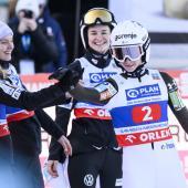 Nika Prevc won the opening event of the Two Nights Tour. © APA/afp / PHILIPP GUELLAND