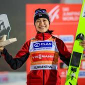 Nozomi Maruyama took the victory. © ANSA / MARTIN DIVISEK