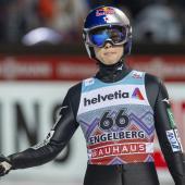 Ryoyu Kobayashi a remporté la victoire à Engelberg. © ANSA / URS FLUEELER