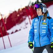 Sofia Goggia fuhr Trainingsbestzeit. © ANSA / JEAN-CHRISTOPHE BOTT