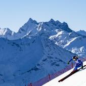 Sofia Goggia is among the favorites in St. Moritz. © ANSA / JEAN-CHRISTOPHE BOTT