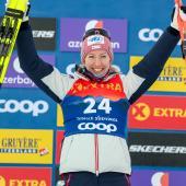 Teresa Stadlober est arrivée deuxième. © ANSA / ANDRÉA SOLERO