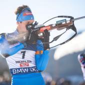 Tommaso Giacomel und Co. jagen in der Staffel nach einer Top-Platzierung. © APA / GEORG HOCHMUTH