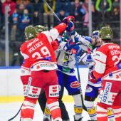Brett Pollock and HCB only briefly held their own against Villach. © Manfred Mair