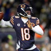 Caleb Williams and the Bears celebrated a playoff victory. © APA / PATRICK MCDERMOTT