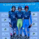 Das Podest bei den Junioren in Umhausen.