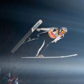 Domen Prevc zeigte eine starke Leistung. © APA / GEORG HOCHMUTH