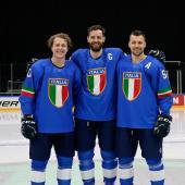 Drei DEL-Cracks: Peter Spornberger, Thomas Larkin und Alex Trivellato.