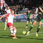 Fabian Tait leitete die frühe Führung des FC Südtirol ein.