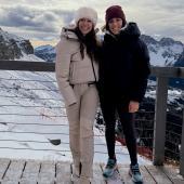 Federica Brignone (left) with her long-time teammate and friend Karoline Pichler (right).