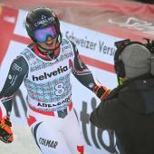 Rightly pleased: Paco Rassat has won in Adelboden. © APA/afp / FABRICE COFFRINI