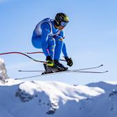 Giovanni Franzoni vermied einen Sturz auf spektakuläre Weise. © ANSA / JEAN-CHRISTOPHE BOTT