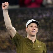 Hoch zufrieden: Jannik Sinner © APA/afp / DAVID GRAY