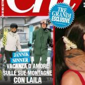 Jannik Sinner with Laila on the cover of Chi.