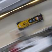 Johannes Lochner und Georg Fleischhauer  siegten in Winterberg. © ANSA / CHRISTOPHER NEUNDORF