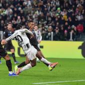 Jonathan David trifft für Juventus zum 1:0 gegen Napoli. © ANSA / Alessandro        Di Marco