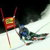 Lucas Pinheiro Braathen is in the lead after the first run. © APA / ERWIN SCHERIAU