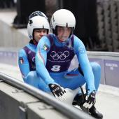 Andrea Vötter (devant) et Marion Oberhofer ont impressionné lors de la première manche. © FELICE CALABRO' / Felice Calabro'