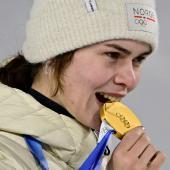 Anna Odine Stroem a décroché sa deuxième médaille d'or à ces Jeux. © APA/afp / TOBIAS SCHWARZ