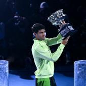 Carlos Alcaraz war einmal mehr nicht zu schlagen. © APA/afp / WILLIAM WEST