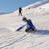 Daniel Gruber beim Rodel Sprint Slalom.