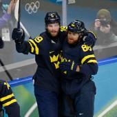 Die Schweden treffen im Viertelfinale auf die USA. © APA/afp / ALEXANDER NEMENOV