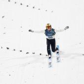 Domen Prevc est le champion olympique du grand tremplin. © APA/afp / ANNE-CHRISTINE POUJOULAT