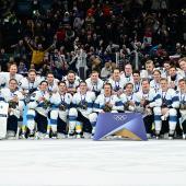 Finnland freute sich über Bronze. © APA/afp / JULIEN DE ROSA