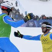Gold und Silber: Simone Deromedis und Federico Tomasoni sorgten erst vor zwei Tagen für Furore. © APA/afp / KIRILL KUDRYAVTSEV