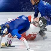 Kamila Sellier hat einen unglücklichen Sturz hingelegt. © ANSA / WU HAO