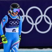 Laura Pirovano hofft auf eine Medaille. © APA/afp / STEFANO RELLANDINI