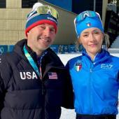 Armin Auchentaller und seine Tochter Hannah Auchentaller bei den Olympischen Spielen 2026. © fop