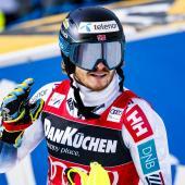 Atle Lie McGrath gewann seine erste Kristallkugel. © ANSA / JEAN-CHRISTOPHE BOTT